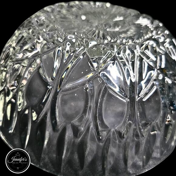 Pasari Indonesia Vintage Pretzel Clear Pressed Glass Serving Bowl - Picture 7 of 10